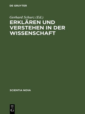 cover image of Erklären und Verstehen in der Wissenschaft